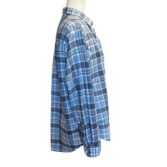 Grayson The Hero Shirt Women’s Size 3/M Blue Gray Plaid Cotton Button Up - Picture 3 of 5